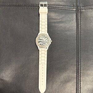 Geneva Cream and Silver Women's Watch